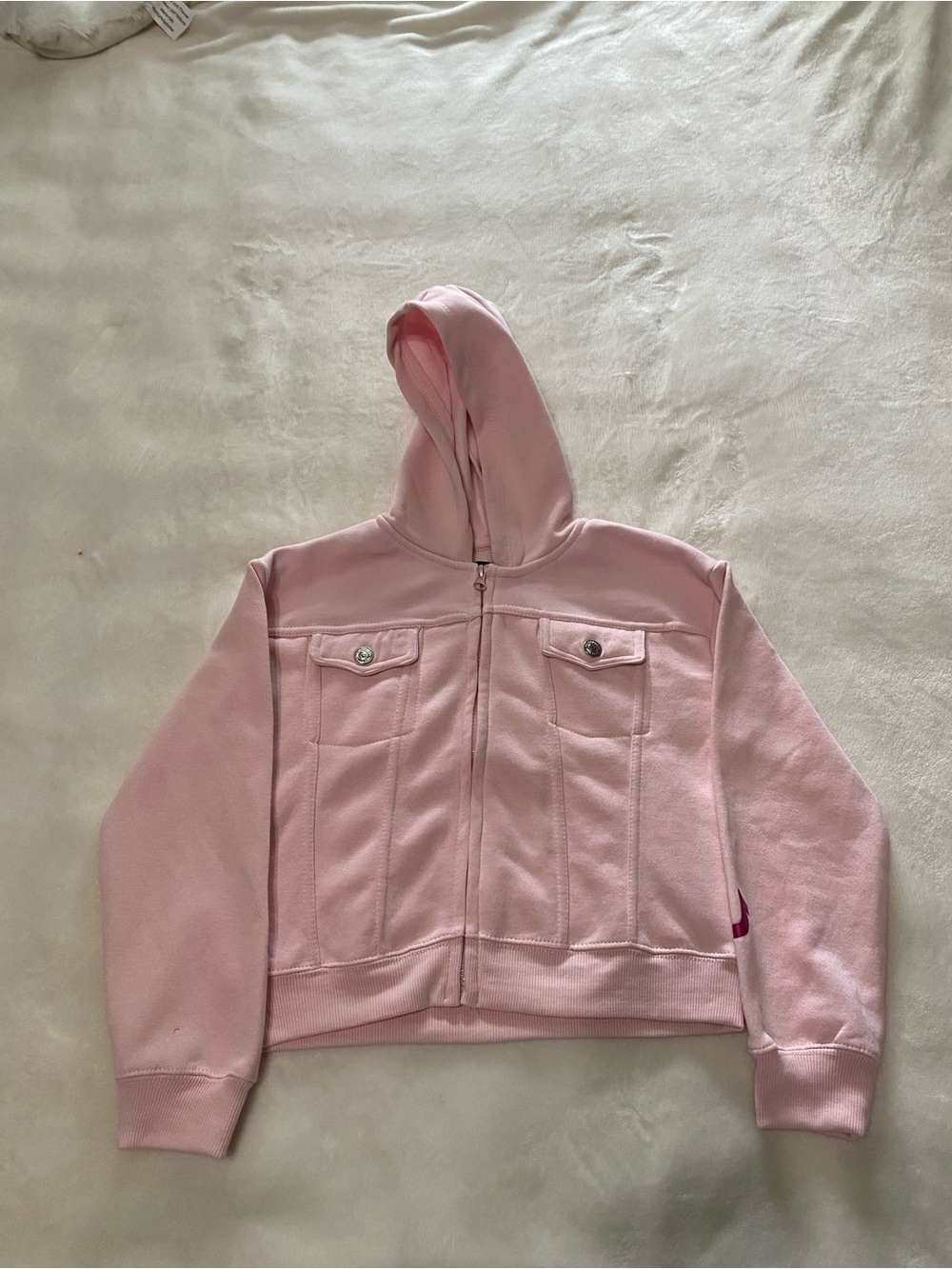True Religion Kids Pink Hooded Zip Sweatshirt